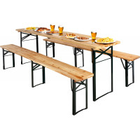 Pivní zahradní set LAGER - stůl + 2 lavice 220 cm