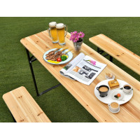 Pivní zahradní set LAGER - stůl + 2 lavice 220 cm