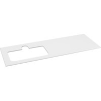 Sapho BRAHEA deska rockstone s otvorem 141x51, 5cm (70+70cm), levá, bílá mat BL141-0101-L