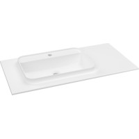 Sapho BRAHEA umyvadlo 101x51, 5cm, (80+20cm) levé, bílá mat BL101-80L
