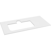 Sapho BRAHEA deska rockstone s otvorem 101x51, 5cm (80+20cm), levá, bílá mat BL101-0101-L-80