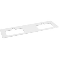 Sapho BRAHEA deska rockstone se 2 otvory 181x51, 5cm (80+20+80cm), bílá mat BL181-0101-80