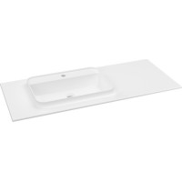 Sapho BRAHEA umyvadlo 121x51, 5cm (90+30cm), levé, bílá mat BL121L