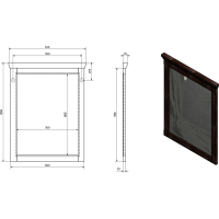 Sapho CROSS zrcadlo v dřevěném rámu 60x80cm, buk CR311