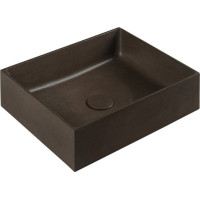 Sapho FORMIGO betonové umyvadlo na desku, 47, 5x36, 5cm, tmavě hnědá FG115