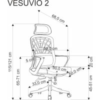 Kancelářská židle VESUVIO 2 - skořicová/bílá