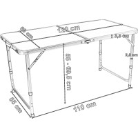 Campingová sestava TRAMP BLACK WOOD 120x60 cm - černá