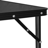 Campingová sestava TRAMP BLACK WOOD 120x60 cm - černá
