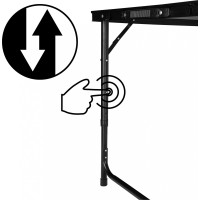 Campingová sestava TRAMP BLACK WOOD 120x60 cm - černá