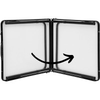 Campingová sestava TRAMP BLACK WOOD 120x60 cm - černá
