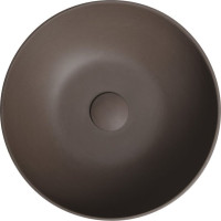 Sapho FORMIGO betonové umyvadlo na desku, Ø 39cm, tmavě hnědá FG315