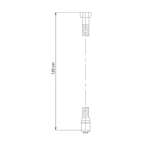 Sapho SOFTFLEX plastová sprchová hadice, 120cm, gun metal 1208-10GM