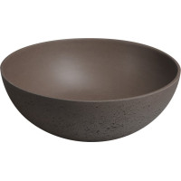 Sapho FORMIGO betonové umyvadlo na desku, Ø 39cm, tmavě hnědá FG315