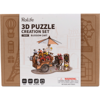ROBOTIME Rolife DIY 3D dřevěné puzzle Květinový vozík 187 dílků