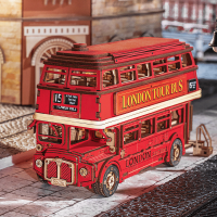 ROBOTIME Rolife DIY 3D dřevěné puzzle Londýnský double-decker 245 dílků