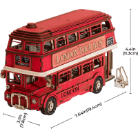 ROBOTIME Rolife DIY 3D dřevěné puzzle Londýnský double-decker 245 dílků