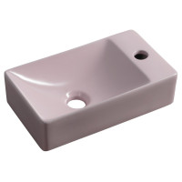 Sapho MARGITHA keramické umývátko 38x22cm, otvor pro baterii vpravo, růžová MGT38222