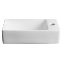 Sapho MARGITHA keramické umývátko 38x22cm, otvor pro baterii vpravo, bílá MGT3822
