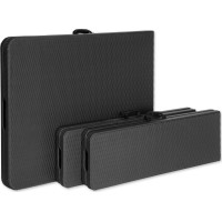 Set cateringového nábytku RATTAN - stůl 180 cm + 2 lavice - černý