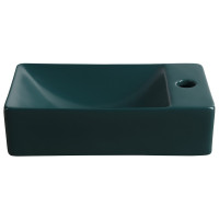 Sapho MARGITHA keramické umývátko 38x22cm, otvor pro baterii vpravo, petrolejová MGT38220