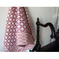 Žakárová kuchyňská utěrka CARINO 008 - 40x60 cm - červená