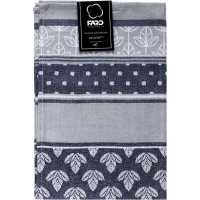 Žakárová kuchyňská utěrka CARINO 004 - 40x60 cm - tmavě modrá/šedá