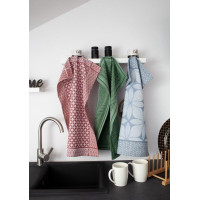 Žakárová kuchyňská utěrka CARINO 005 - 40x60 cm - růžová/šedá