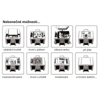 Dětský stoleček se dvěma židličkami TEGGI MULTIFUN - tmavě béžový/fialový/tyrkysový
