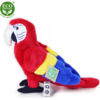 Rappa Plyšový papoušek červený Ara Arakanga 24 cm ECO-FRIENDLY