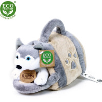 Rappa Plyšový pes Husky s přepravkou 13 cm ECO-FRIENDLY