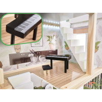 KIK Dřevěný domeček pro panenky v Boho stylu