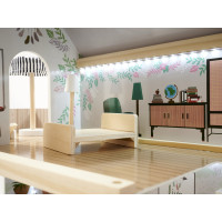 KIK Dřevěný domeček pro panenky v Boho stylu