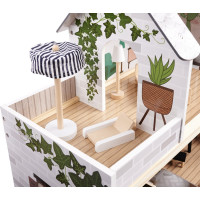 KIK Dřevěný domeček pro panenky v Boho stylu