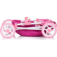 CHIPOLINO Hluboký kočárek pro panenky Daisy Pink linen