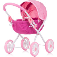 CHIPOLINO Hluboký kočárek pro panenky Daisy Pink linen