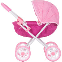 CHIPOLINO Hluboký kočárek pro panenky Daisy Pink linen