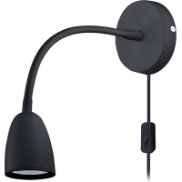 Solight LED nástěnná lampička, stmívatelná, 4W, 280lm, 3000K, černá