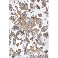 Kusový koberec Shine 105922 Floral White Grey Brown