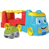 CLEMENTONI BABY Veselý kamion pro přepravu převracecích autíček