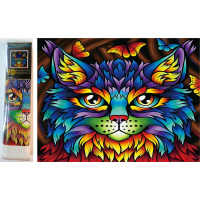 NORIMPEX Diamantové malování Kočičí portrét 30x40cm