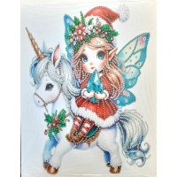NORIMPEX Diamantové malování na plátně Vánoční elf 23x30cm