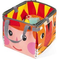 JANOD Dřevěné kostky Kubix Cirkus 60ks se skládací podložkou