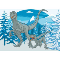 DINO Obrázkové kostky Jurský svět, 12 kostek