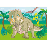 DINO Obrázkové kostky Jurský svět, 12 kostek