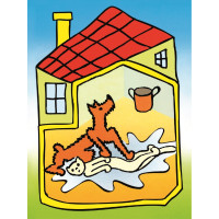 DINO Obrázkové kostky Pejsek a kočička, 12 kostek