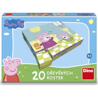 DINO Obrázkové kostky Prasátko Peppa: Veselý den, 20 kostek