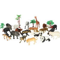 KIK Sada figurek Zvířata v ZOO 59ks v boxu