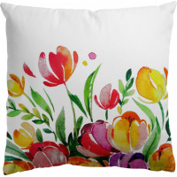 Polštář PASTELOVÉ JARO Tulipán - 43x43 cm
