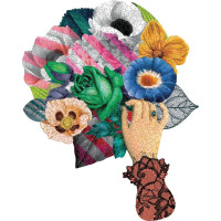 Galison Tvarové puzzle Christian Lacroix Motýl a Kytice v sadě