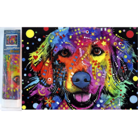 NORIMPEX Diamantové malování Abstraktní pes 30x40cm